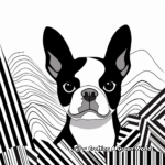 Abstract Boston Terrier Coloring Pages for Art Lovers 4