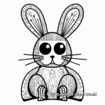 Abstract Bunny Coloring Pages for Artistic Minds 1