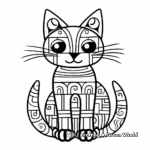 Abstract Cat Coloring Pages for Artists 1