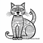 Abstract Cat Coloring Pages for Artists 2