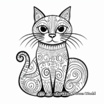 Abstract Cat Coloring Pages for Artists 4