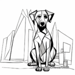 Abstract Chocolate Lab Coloring Pages for Artists 2