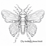 Abstract Cicada Art Coloring Pages 1