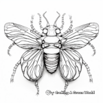 Abstract Cicada Art Coloring Pages 4