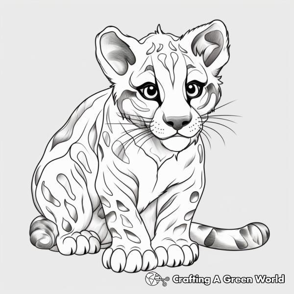 Clouded Leopard Coloring Pages - Free &amp; Printable!