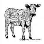 Abstract Cow Coloring Pages for Artists 2