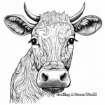Abstract Cow Coloring Pages for Artists 3