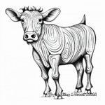 Abstract Cow Coloring Pages for Artists 4