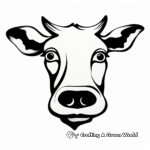Abstract Cow Face Coloring Pages for Artists 2