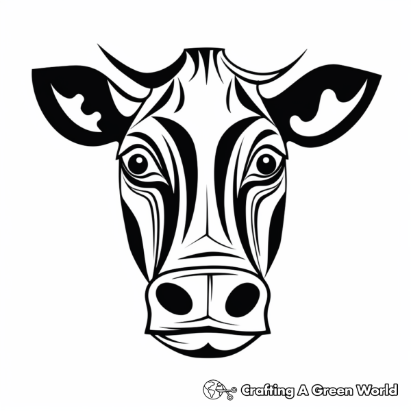 Cow Face Coloring Pages - Free &amp; Printable!