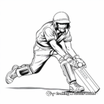 Abstract Cricket Player Coloring Pages for Artists 4