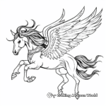 Abstract Design Flying Unicorn Coloring Pages 4