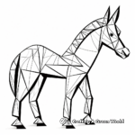Abstract Donkey Art Coloring Pages 1