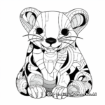 Abstract Ferret Coloring Pages for Art Lovers 1