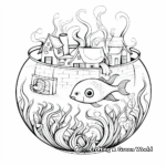 Abstract Fish Bowl Coloring Page for Artists 3