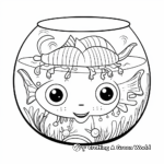 Abstract Fish Bowl Coloring Page for Artists 4