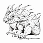 Abstract Frilled Lizard Coloring Pages for Creativity 3