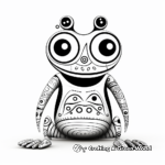 Abstract Frog Art Coloring Pages 3