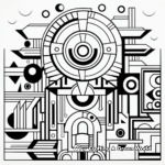 Abstract Geometric Coloring Pages for Calm 4