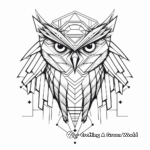 Abstract Geometric Owl Coloring Pages for Art Lovers 1