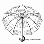 Abstract Geometric Umbrella Coloring Pages 1