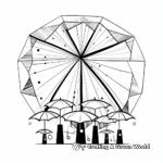 Abstract Geometric Umbrella Coloring Pages 2