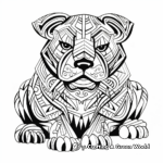 Abstract Georgia Bulldog Coloring Pages for Artists 1