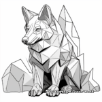 Abstract Grey Wolf Coloring Pages for Artists 2