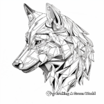 Abstract Grey Wolf Coloring Pages for Artists 4