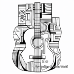 Abstract Guitar Art Coloring Pages for Creative Souls 4