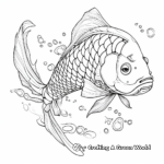 Abstract Japanese Koi Fish Coloring Pages 2