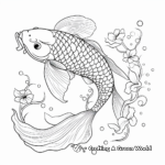 Abstract Japanese Koi Fish Coloring Pages 3