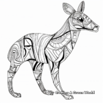 Abstract Kangaroo Coloring Pages for Artists 2