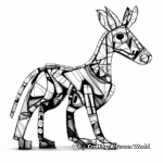 Abstract Kangaroo Coloring Pages for Artists 3