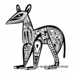 Abstract Kangaroo Coloring Pages for Artists 4
