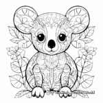 Abstract Koala Coloring Pages for Artists 1