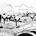 Abstract Landscape Coloring Pages for Artists 1