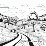 Abstract Landscape Coloring Pages for Artists 4