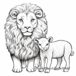 Abstract Lion and Lamb Coloring Pages 3