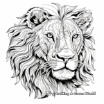 Abstract Lion Art Coloring Pages for Artists 1