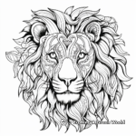Abstract Lion Art Coloring Pages for Artists 2