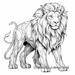 Abstract Lion Art Coloring Pages for Artists 4