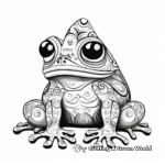 Abstract Mushroom Frog Coloring Page for Artists 4