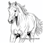 Abstract Palomino Horse Coloring Pages for Artists 4