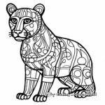 Abstract Panther Coloring Pages for Artists 1
