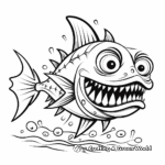 Abstract Piranha Coloring Pages for Artists 1