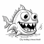 Abstract Piranha Coloring Pages for Artists 2