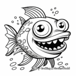 Abstract Piranha Coloring Pages for Artists 3