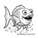 Abstract Piranha Coloring Pages for Artists 4