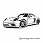 Abstract Porsche 911 Coloring Pages for Artists 2